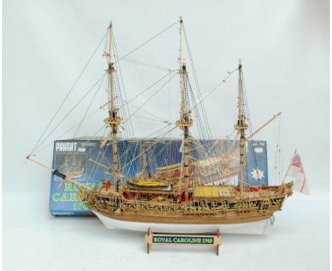 A 'Royal Caroline 1749' 1:47 scale scratch build model, with original box.