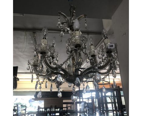 An eight branch chandelier