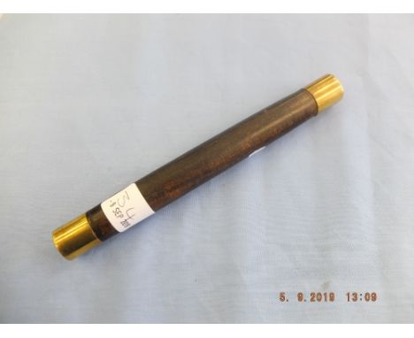 A Victorian brass and wood tipstaff the brass engraved " 3rd District No.152" and "mid Ward of Lanarkshire" length 7.5 inches