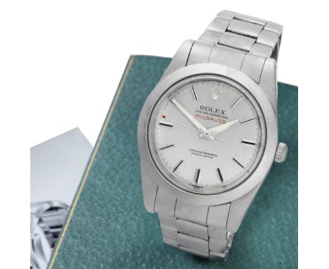 Rolex. A stainless steel automatic antimagnetic bracelet watchModel: MilgaussReference: 1019Date: Circa 1968Movement: 26-jewe