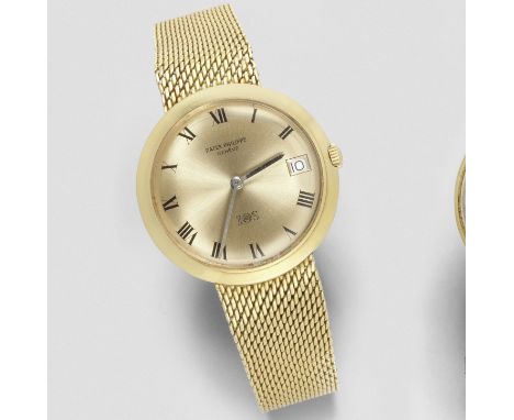 Patek Philippe. An 18K gold automatic calendar bracelet watchModel: Calatrava 'IOS'Reference: 3565/1Date: Circa 1965Movement: