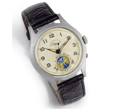 Heuer for Abercrombie &amp; Fitch. A stainless steel manual wind wristwatch with tidal indicationModel: Solunar, Retailed by 