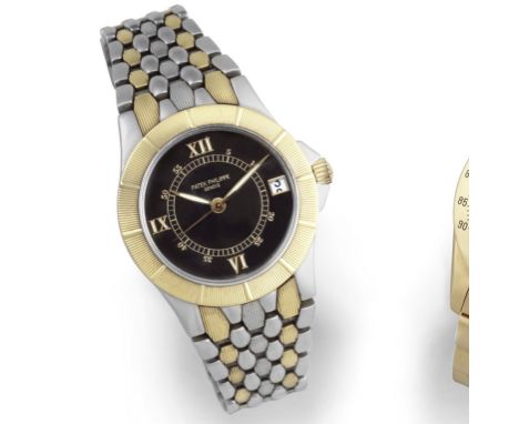 Patek Philippe. A stainless steel and gold automatic calendar bracelet watchModel: NeptuneReference: 5080/1Date: Sold 23rd Ap