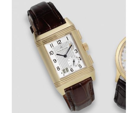 Jaeger-LeCoultre. A fine 18K rose gold manual wind reversible dual time zone calendar wristwatch with 8-day power reserveMode