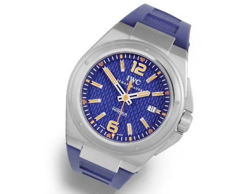 IWC. A stainless steel automatic calendar wristwatchModel: Ingenieur Mission Earth PlastikiReference: 3236, No.1000/1000Date: