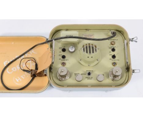 An Admiralty pattern Mark 9 Divers Intercom Surface unit by Siebe Gorman & Co Ltd:,number '293', central microphone/speaker w