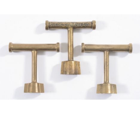 A 'T' spanner by Siebe Gorman together with two reproduction Siebe style spanners:. (3)

* see page 126, vol 2, 'Diving Helme