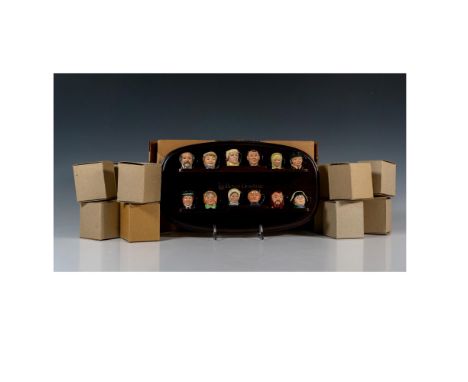 Commemorative set includes twelve tiny jugs modelled as characters from the stories of Charles Dickens. Oliver Twist, Uriah H
