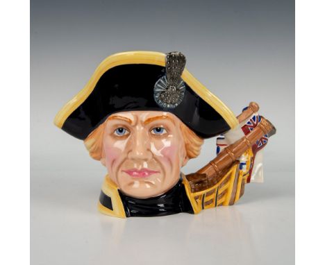 Part of the Character Jug of the Year 2005. Hand decorated and hand painted figural jug of Vice-Admiral Nelson, a British fla