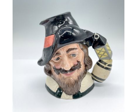 Hand painted and hand made figural jug of English historical figure who is known for the involvement of the failed Gunpowder 