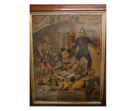 19th century Advertising Print, for J Freeman, Wholesale and Retail Tobacconist and Cigar Importer, The Botolph Cigar Stores 
