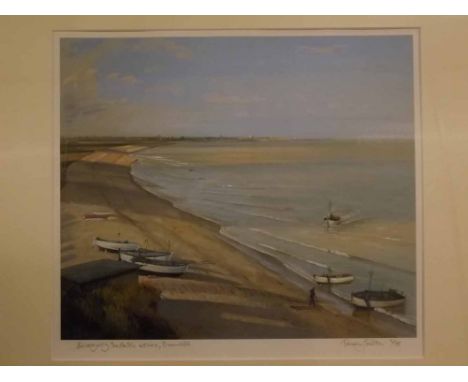 Adrian Taunton, signed in pencil to margin, limited edition (11/200) coloured print, Games before Norwich Cathedral, together