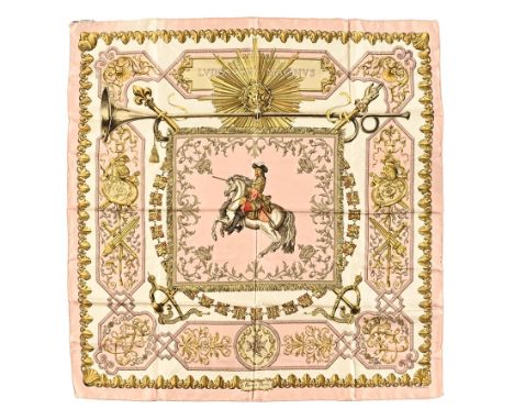 A vintage Hermes scarf, "Ludovicus Magnus", +/- 87 cm square.