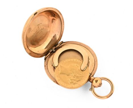A gold sovereign 1882, together with a Dennison Watch Case Company plated sovereign case. (see illustration). CONDITION REPOR