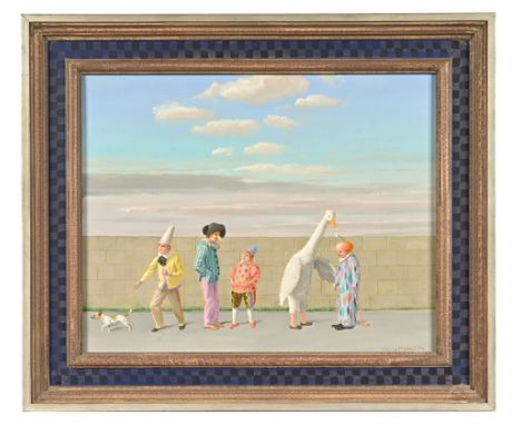Claude Harrison (1922-2009), Pantomime, signed lower right, dated '04, inscribed verso with title, artists name and date Feb 