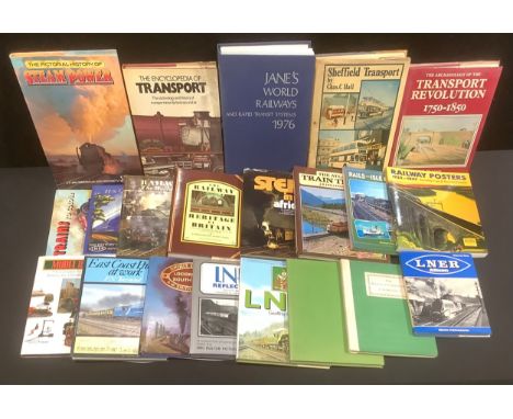 Books – railway interest, LNER &amp; general works to include:  Jane’s World Railways 1976; The Railway Centenary, A Retrospe