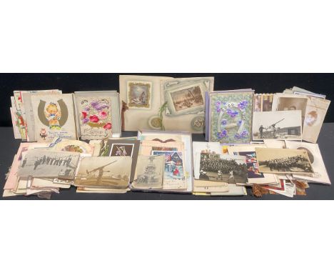 Postcards &amp; Ephemera - early 20th century greeting cards, Birthday, Christmas, Remembrance, WWII, Valentines, New Baby, F