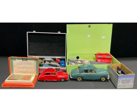 Toys &amp; Juvenalia - a Chad Valley "Harbourne" tinplate car, red body; a Victory Indistries Vauxhall Velox, battery operate