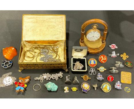 A Waltham gold plated open face pocket watch, white enamel dial, Roman numerals, subsidiary seconds dial, Star Dennison case,