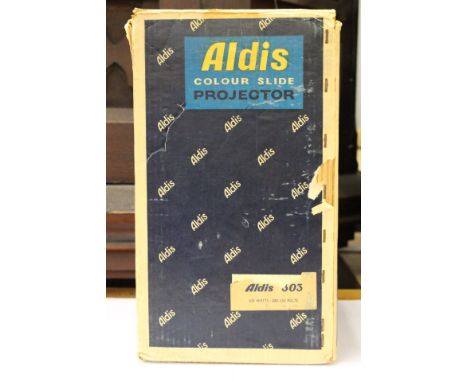 A 1950's Aldis projector and screen (2)