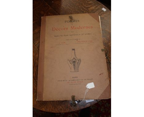 Formes et Decors Modernes - the Fine porcelain book, French circa 1900, a hand Pochoir coloured photogravures book folio of F