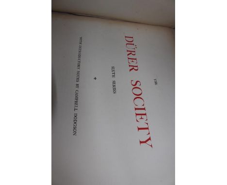 The Durer Society: two folios (5th and 6th series) depicting illustrated plates, the folios dated 1902 and 1902 (2) 