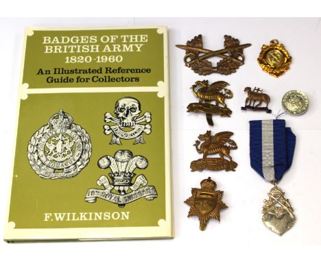 Book: Badges of the British Army by Fred Wilkinson: WW1 Buffs cap badge with another slider broken: WW2 Loyal Service lapel b