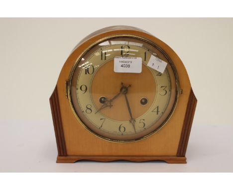 1950s wooden case mantle clock