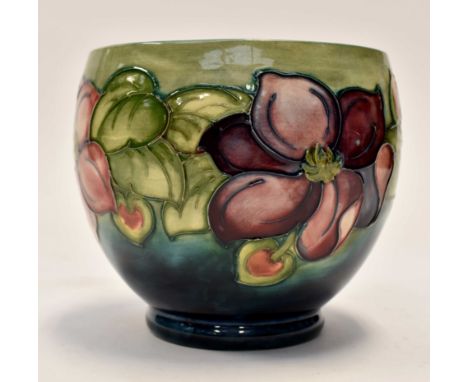 Pale green late 20th Century jardiniere Moorcroft planter - 14 cms high and 14 cms diameter approx