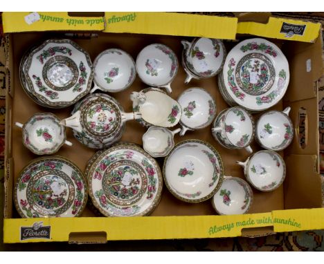 Part tea service including teapot of Coalport 'Indian Tree'