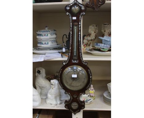 A 19th Century J. Cappella Newport barometer and thermometer
