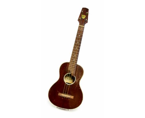 Ukulele, Keech, in caseUsed by George Formby. Reference letters included covering purchased of instrument from Mrs Welsh, who