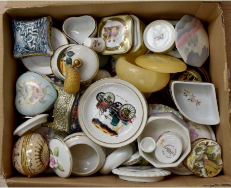 A box of ceramic trinket boxes