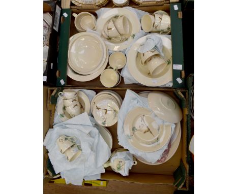 A 1930s Royal Doulton 'The Coppice' - D5803 pattern dinner, tea and coffee service; to include cups, saucers, plates, serving