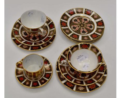 Royal Crown Derby, Imari pattern, six side plates approx 16cm diameter, coffee cup, two saucers, two tea cups and saucers (13