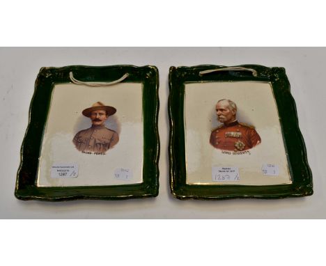 Two ceramic Victorian wall plates, Boar War interest