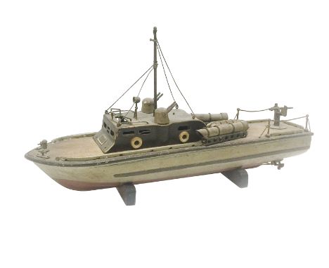An early 20th century model boat.