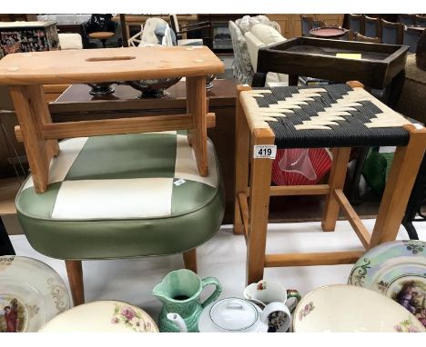 A retro stool and 2 others