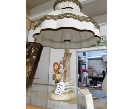 A Goebel table lamp complete with shade,.