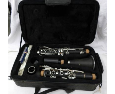 A cased Sonata clarinet.