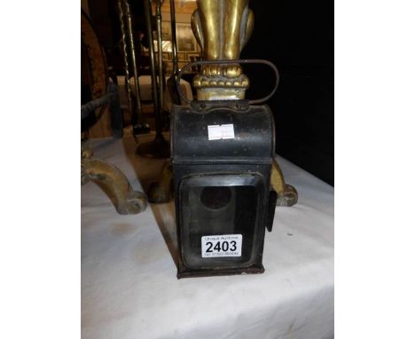 An old railway lamp.