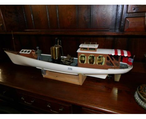 A good fully fitted model steamboat.