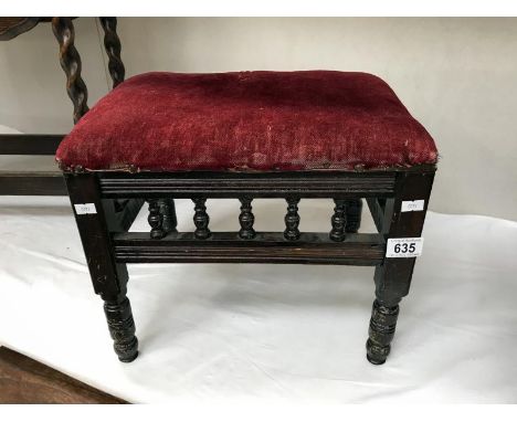 An Edwardian foot stool