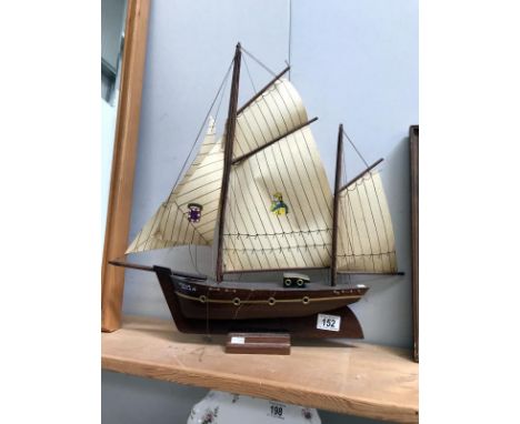 A model sailing boat