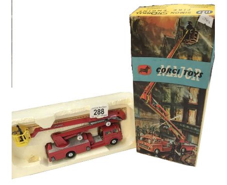 A boxed Corgi toys 1127 Simon Snorkel fire engine