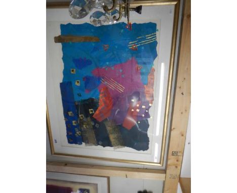 An 'Aquila II' limited edition abstract print, signed but indistinct, image 82 x 63.25cm.