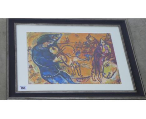 Marc Chagall - Le Cirque - Cirque d'Isiz - Lithograph - Signed in the plate - Framed size 58cm x 48cm, image size 40.5cm x 31