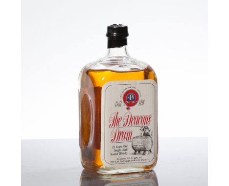 THE DEACONS DRAM 21 YEAR OLD
Single Malt Scotch Whisky, bottled for the Shore Porters' Society. 75cl, 43% volume.
 CONDITION 