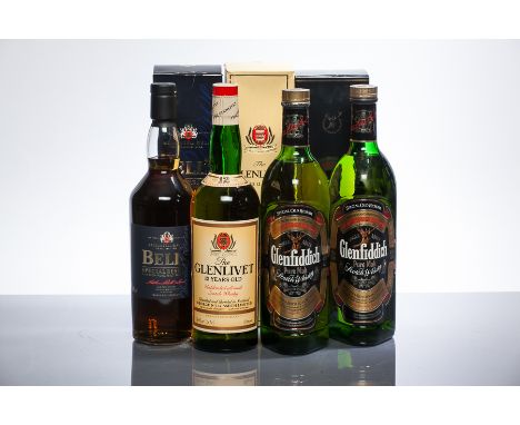 THE GLENLIVET 12 YEAR OLD
Unblended all malt Scotch Whisky. 26 2/3 fl oz/75.7cl, 70° Proof, in carton.
GLENFIDDICH SPECIAL OL