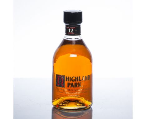 HIGHLAND PARK 12 YEARS OLD 
Single Malt Scotch Whisky in slope shouldered bottle. 75cl, 40% volume. 